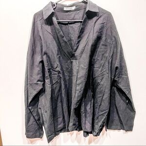 Misslook Plus Size Black Dress Shirt SZ-5XL